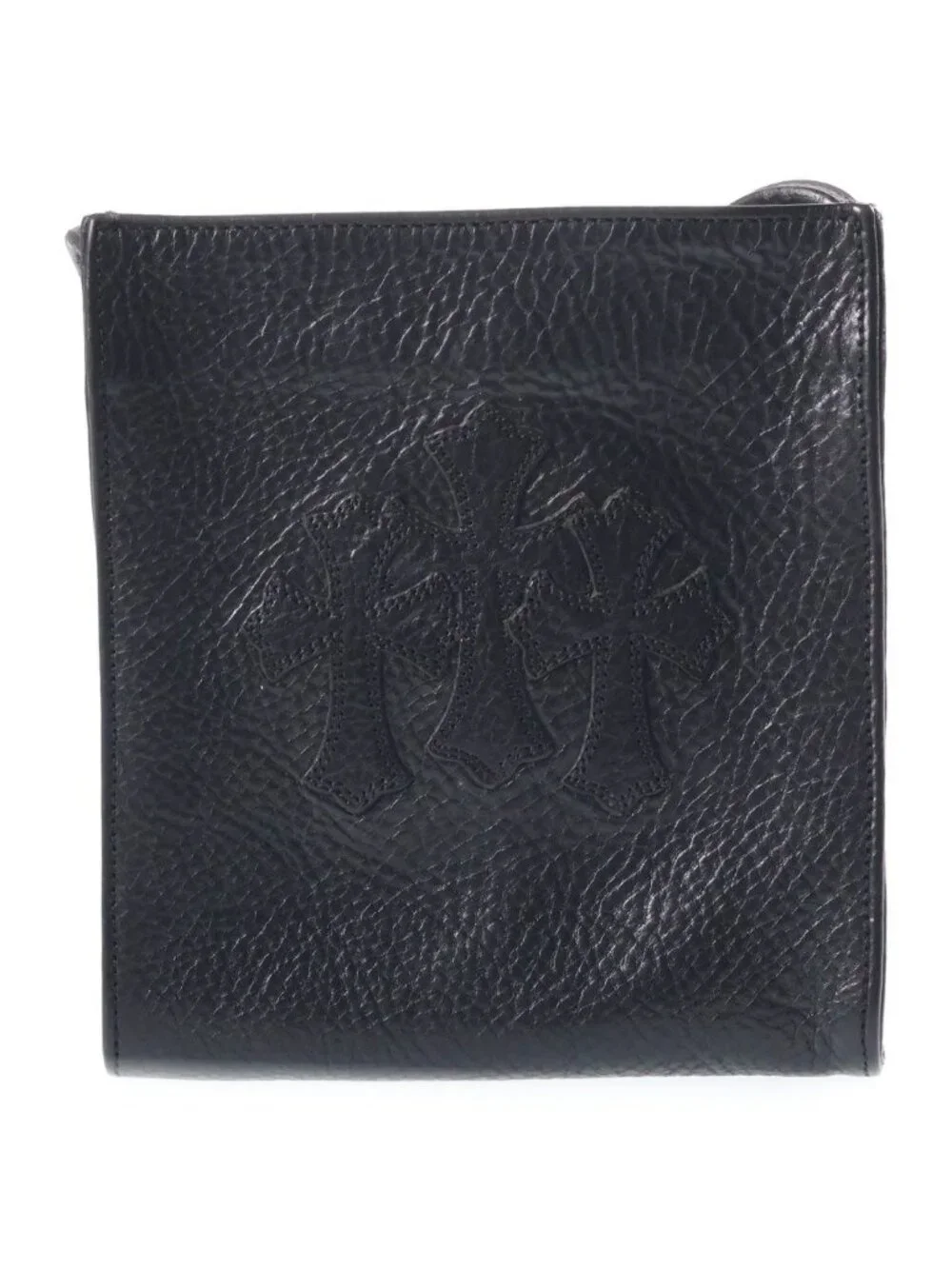 Chrome Hearts SQ Pkt 3 Ceme Square Pocket 3 Cross Patch Leather Shi Shoulder Bag